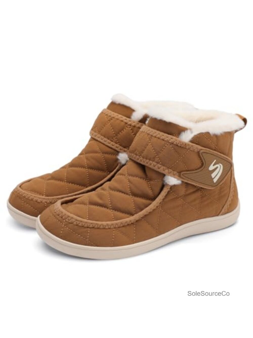 Women's Waterproof Snow Boots Fuzzy Winter Ankle Booties Slip On Wide Toe Box